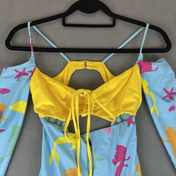 Marshall‎ Columbia Disney Little Mermaid Ariel Bikini Cutout Mini Dress Sz Small - Picture 4 of 16